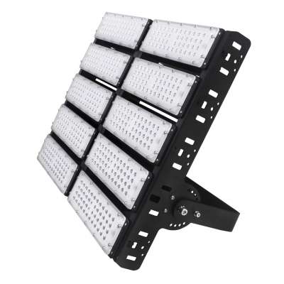 LED Tunnel Football Stadium Lighting Construction Spotlight 1200w LED IP66 Module Flood light